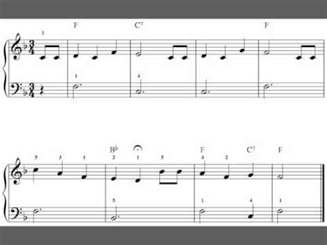 In this tutorial you'll learn which piano keys to play in „happy birthday. Happy Birthday To You, easy free piano sheet music score - YouTube