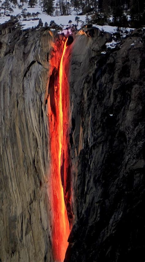 This Is The Worlds Weirdest Waterfall Water Looks Like Fire The