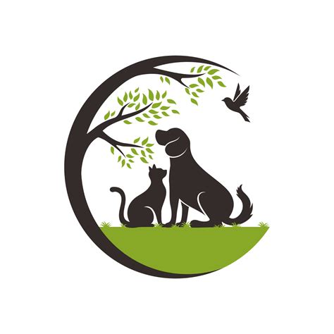 Vector Pet Shop Logo Design Template Modern Animal Icon Label For