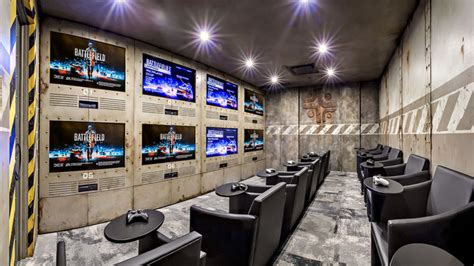 Gaming Room Industrial Home Theater Calgary By Kandw Audio