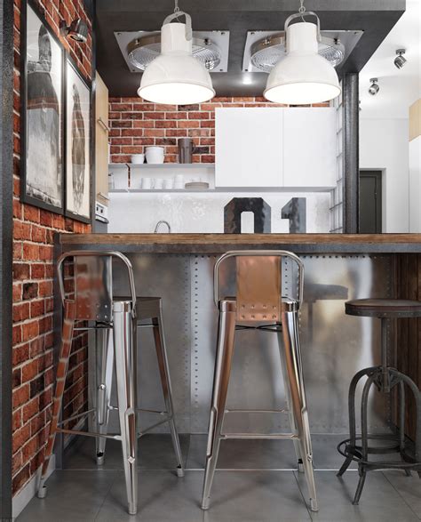 Small Industrial Kitchen Interior Design Ideas