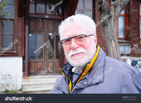 Portrait Smiling Old Man Glasses Stock Photo 54947518 Shutterstock