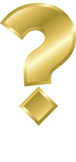Gold Question Mark Signssymbolalphabetsnumbersgoldgoldquestion