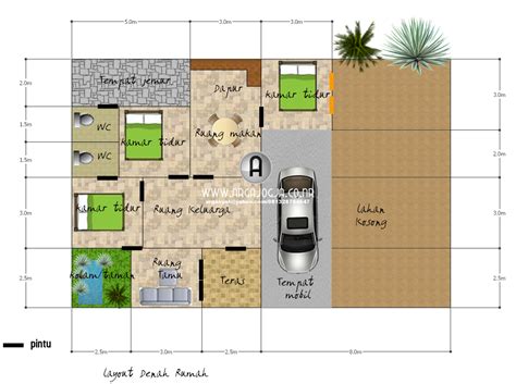 Argajogja's Blog: Desain Sket Denah Rumah Tipe 90 Lahan 180