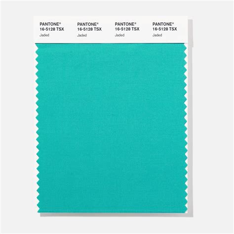 Pantone 16 5128 Tsx Jaded Polyester Swatch Card Design Info