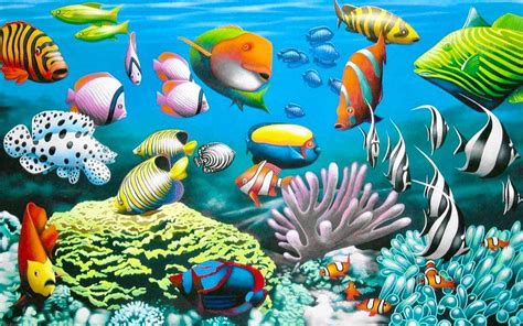 Fish Aquarium Painting By Daniel Melendez Pixels