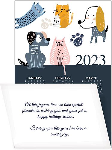 Pet Playtime Greeting Card With Tri Fold Calendar SmartPractice