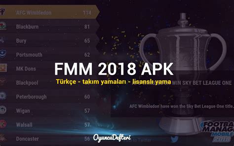 FMM 2018 APK Türkçe Lisanslı Yama Oyuncu Defteri