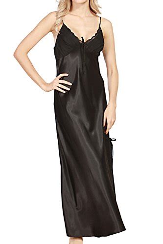 Buy Happyyip Women Summer Sexy Satin Lace Long Nightgown Slip Lingerie