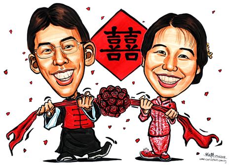 Check out our caricature shop selection for the very best in unique or custom, handmade pieces from our shops. Couple caricatures Chinese traditional wedding Kua | Flickr