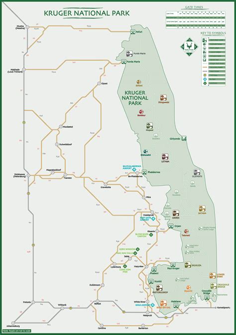 Kruger National Park Map Johannesburg South Africa Mappery