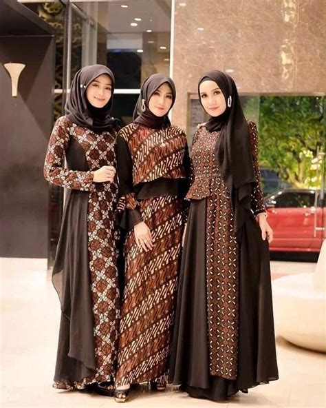 Baju Batik Kombinasi Polos Modern Wanita Terbaru Gaun Pengantin Dan Pesta Pernikahan