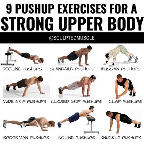 Gain Total Body Strength With These Push Up Variations Push Up Exercise Gym Workout Chart