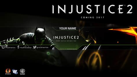 Injustice 2 Youtube Channel Banner Template Madmoneybanks