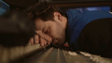 Man Sleeping in the Recording Studio · Free Stock Video