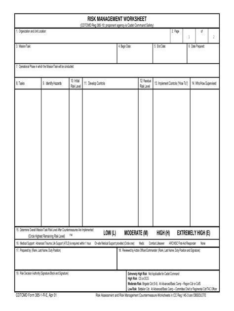 Online Risk Assessment Army Fill Online Printable Fillable Blank