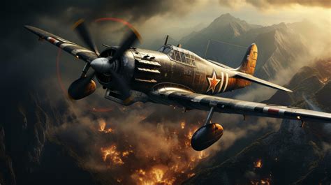Aerial Dogfights During World War Ai Generative 33517200 Stock Photo
