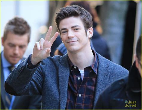 full sized photo of grant gustin playful faces paparazzi the flash 18 grant gustin gets