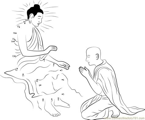 Wishing Buddha Purnima Dot To Dot Printable Worksheet Connect The Dots
