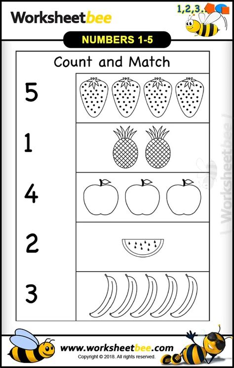 Free Printable Worksheets For Numbers 1-5