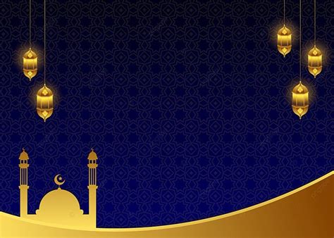Ramadhan Background Latar Belakang Kosong Idul Fitri Dengan Dekorasi Lentera Dan Masjid Free