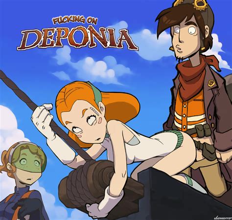 Rule 34 All Fours Blush Stickers Boots Deponia Edit From Behind Gloves Goal Deponia Goodbye