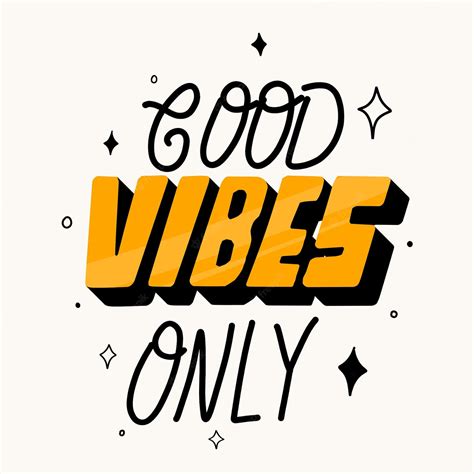 Premium Vector Good Vibes Only Quote Hand Lettering Hand Drawn