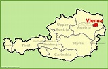 Viena mapa de ubicación Mapa de Viena (Austria)