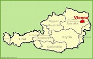 Vienna ubicazione sulla mappa - Mappa di Vienna (Austria)
