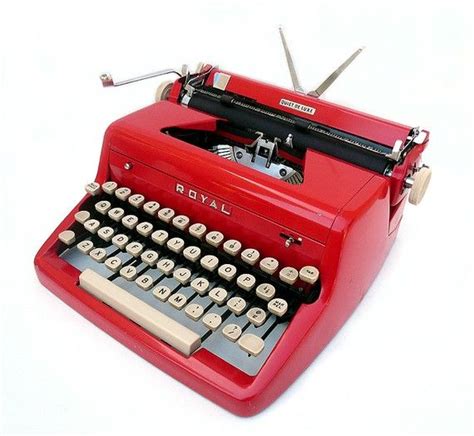 Professionally Serviced 1955 Red Royal Quiet Deluxe Typewriter Etsy