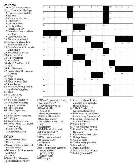These are our 7 printable crossword puzzles for today. Amazing Easy Printable Crosswords | Hudson Website