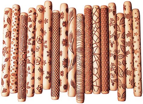 8 Hand Rollers For Marking Clay Like Rolling Pin