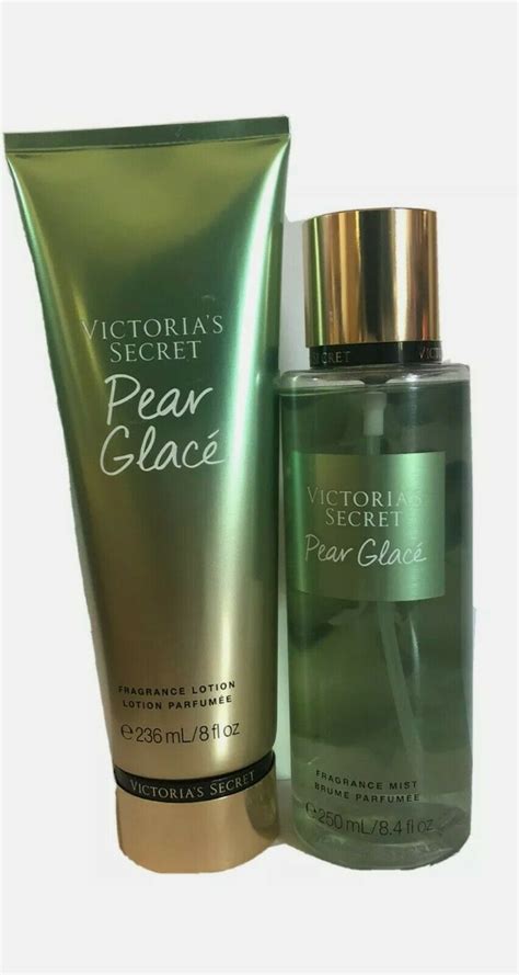 Victorias Secret Pear Glace Fragrance Body Mist And Body Lotion 84 And 8 Oz Set Victoria Secret