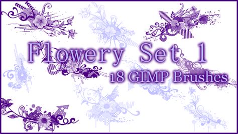 Gimp Flowery Set1 By Illyera On Deviantart