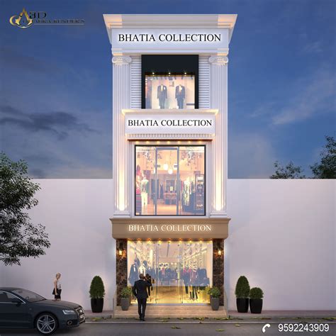 D Classical Elevation Storefront Design Front Elevation Designs