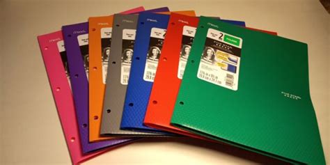 Mead Five Star Two Pocket Folder With Stay Put Tabsno Prongs 24lot