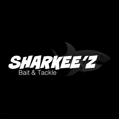 "SHARKEE'Z BAIT & TACKLE" shop wordmark logo designed and created by