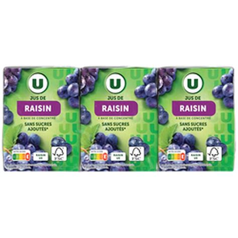 Jus De Raisin En Briquettes U 6 X 20 Cl La Belle Vie Courses En