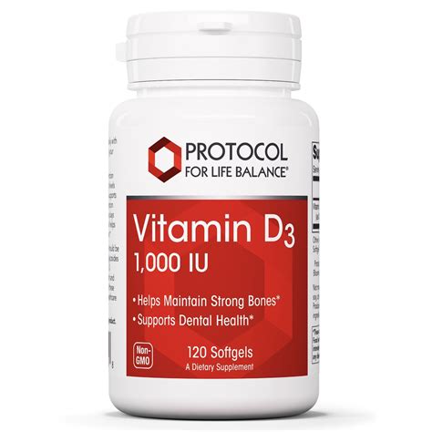 Buy Protocol Vitamin D3 1000 Iu Immune Support Strong Bones And