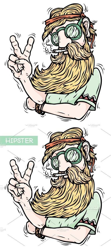 Hipster Character Hipster Beard Hipster Design Prints Character