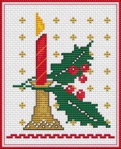 Charts available for immediate download. Free Cross Stitch Pattern - Christmas Candle (PDF) | Cross ...