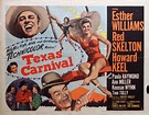 Texas Carnival, 1951, Ester Williams, Original Half Sheet, S