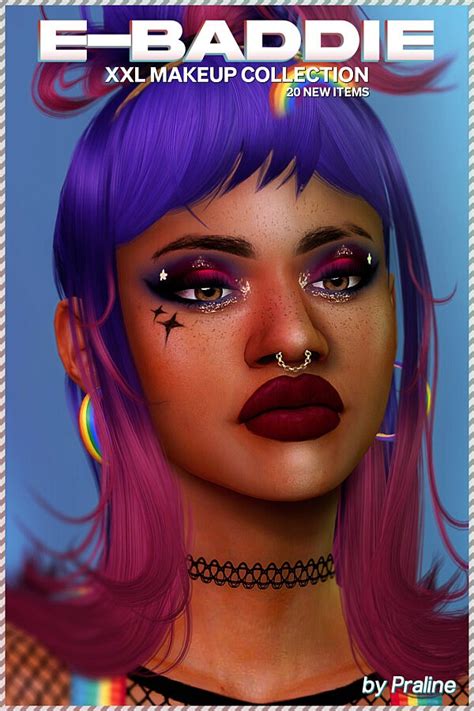 E Baddie Xxl Makeup Collection From Praline Sims • Sims 4 Downloads