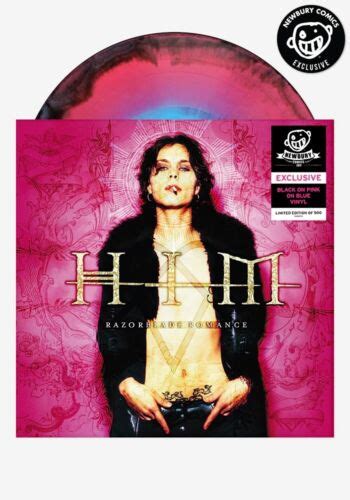 Him Razorblade Romance Vinyl Lp Black On Pink On Blue X500