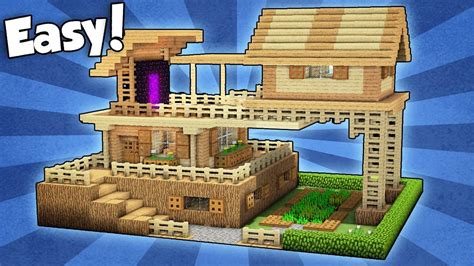 Minecraft house ideas | keeping it simple wooden survival house. Minecraft: Advanced Starter House Tutorial - How to Build ...