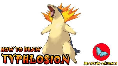 How To Draw Typhlosion Pokemon Coloring And Drawing For Kids Youtube