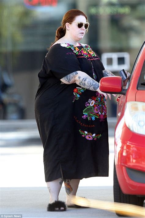 tess holliday embraces flowy maternity wear as she is pictured out in la daily mail online
