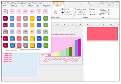 How to modify theme color, font, & effects & create custom Excel theme!