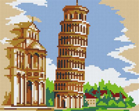 Tower Of Pisa Pixel Art