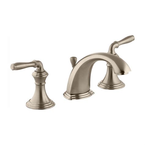 Bathroom faucets set the tone for your bathroom decor. KOHLER Devonshire 8 in. Widespread 2-Handle Low-Arc ...